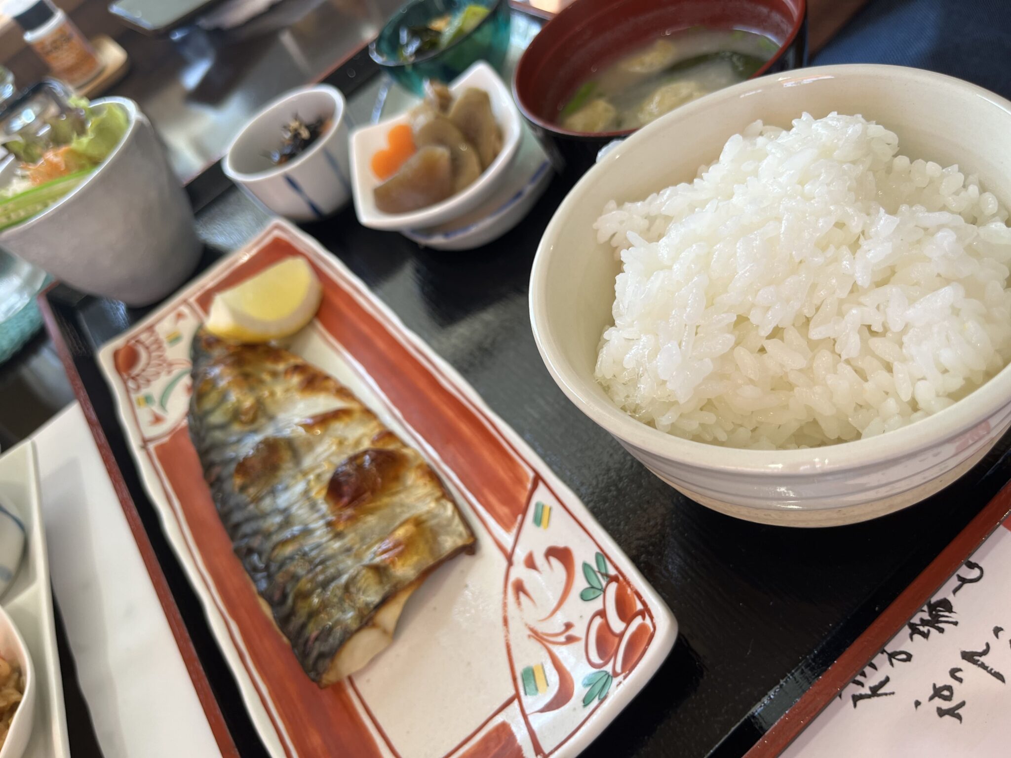 塩サバ定食〜和食もありました