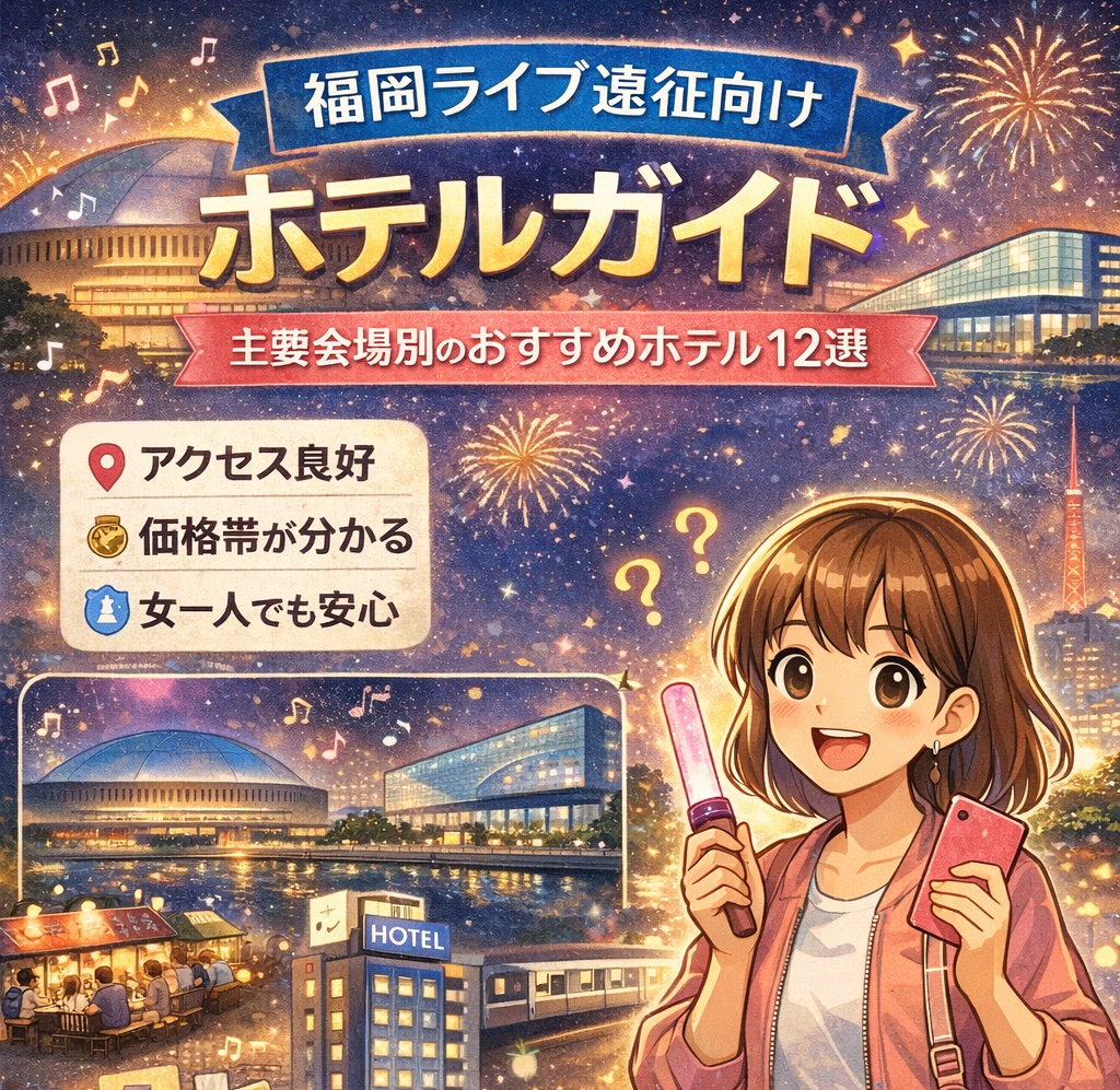 【2026年最新】福岡ドーム・マリンメッセ・サンパレス｜ライブ遠征におすすめのホテル10選(地元民情報あり)
